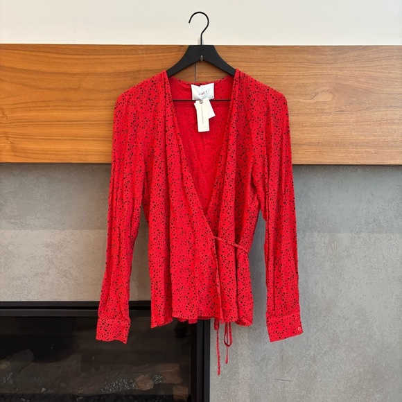 NWT Anthropologie Just Female Satori Wrap Blouse, Size S - Picture 13 of 15